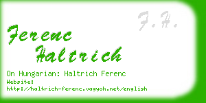 ferenc haltrich business card